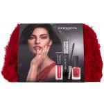 Dermacol Magnum Black řasenka pro objem 9 ml + 07 matná tekutá rtěnka 4,5 ml + 21 Monroe Red dlouhotrvající lak na nehty 11 ml – Zboží Dáma