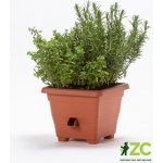 PLASTIA Hranatý samozavlažovací kv. Bergamot 30x30 cm terakota – HobbyKompas.cz