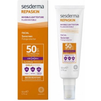 Sesderma pleťový fluid neviditelná fotoochrana SPF50 Repaskin (Invisible Light Texture Facial Sunscreen) 50 ml