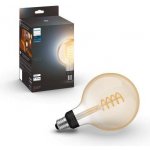 Philips Hue Bluetooth LED White Ambiance filamentová žárovka 8719514301542 E27 G125 7W 550lm 2200-4500K černá, stmívatelná Studená bílá – Zboží Živě