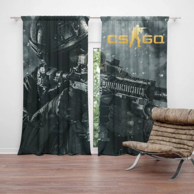 Sablio Závěs CS:GO Voják 1: 2ks 140x250cm – Hledejceny.cz