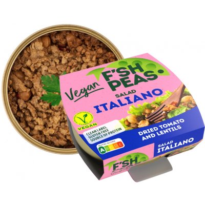 Fish Peas Veganský salát s hrachovou bílkovinou Italiano 175 g – Zboží Dáma