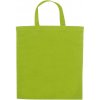 Nákupní taška a košík Bavlněná taška OEKO TEX s krátkýma ušima 140 g/m? zelená světla