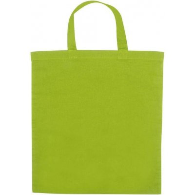 Bavlněná taška OEKO TEX s krátkýma ušima 140 g/m? zelená světla