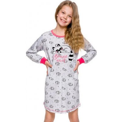 Dívčí noční košile s mývalem DR sv.šédé – Zboží Mobilmania
