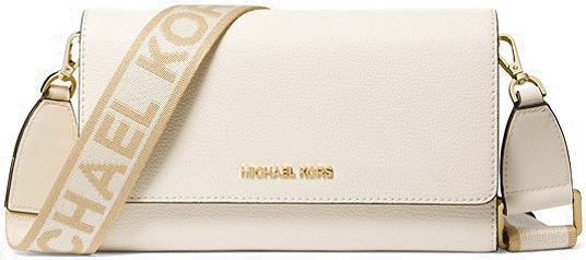 Michael Kors jet set large kožená crossbody krémová