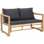 VidaXL Zahradní lavice s poduškami 115 cm bambus – Hledejceny.cz