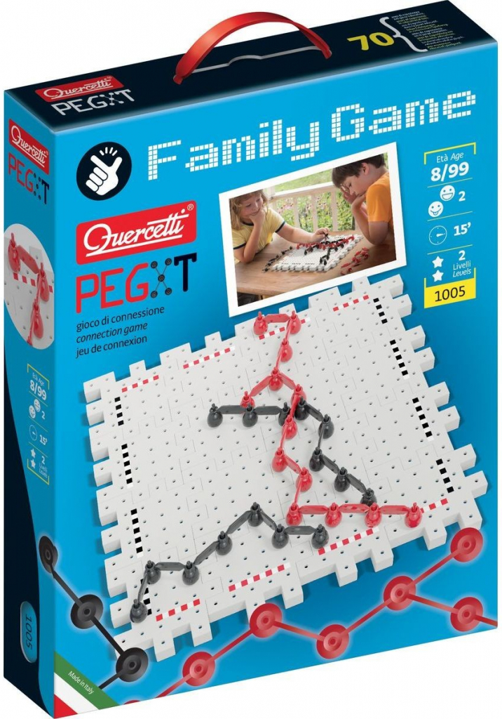 Quercetti Family Game PegXt strategická propojovací hra