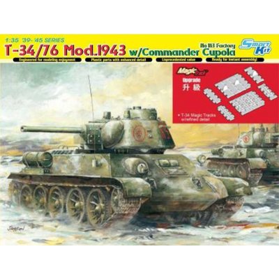 Dragon Model Kit tank 6757 T-34/76 Mod.1943 w/Commander Cupola No.183 Factory 1:35