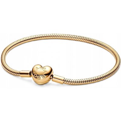 PANDORA pozlacený náramek se srdíčkovým zapínáním 563050C00 – Sleviste.cz