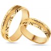 Prsteny iZlato Forever Zlaté snubní prstýnky se třpytivým gravírem IZOB668Y