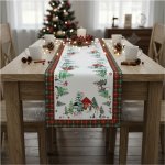 Mybesthome Vánoční ubrus - běhoun SNOWMANS FAMILY 40x140cm – Hledejceny.cz