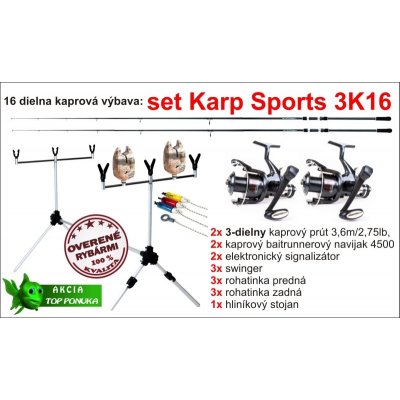 SPORTS kaprový prút 3K16 3,6 m 2,75 lb 3 díly – Zbozi.Blesk.cz