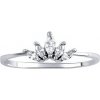 Prsteny SILVEGO Stříbrný prsten Tiana s Brilliance Zirconia ve tvaru korunky DCC08003R