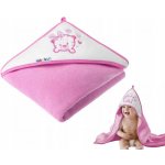 Akuku Dětská osuška 100x100 růžová s tygříkem – Zboží Dáma