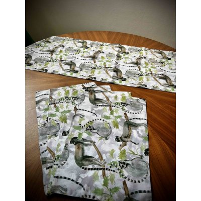 Darré bavlna běhoun Velikonoční zvířátka 43 x 140cm – Sleviste.cz