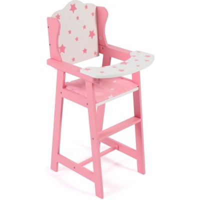 Bayer Chic 50188 Dřevěná jídelní židlička hvězdičky růžové