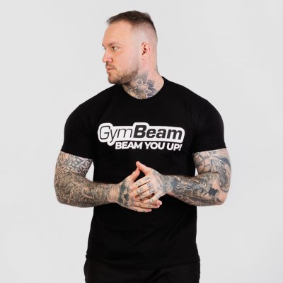 GymBeam tričko Beam Black černá – Zboží Mobilmania