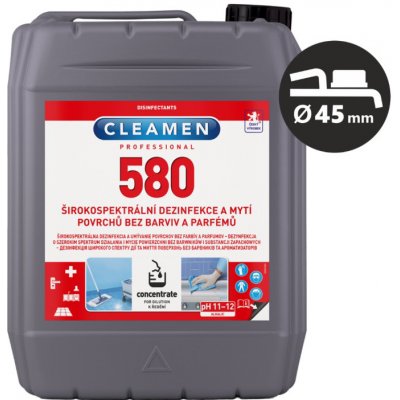 CLEAMEN Cleamen 580 širokospektrální dezinfekce a mytí povrchů bez barviv a parfémů 5 l – Zboží Mobilmania