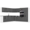Kuchyňská linka Belini JANE Premium Full Version 480 cm šedý lesk s pracovní deskou