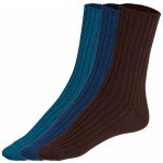 Livergy pánské domácí ponožky 3 páry modrá / navy modrá / hnědá – Zboží Dáma