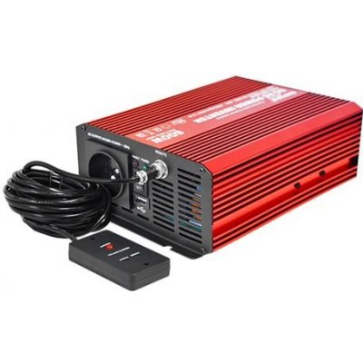 Carspa P600-12 12V/230V 600W, čistá sinusovka s dálkovým ovládáním – Zbozi.Blesk.cz