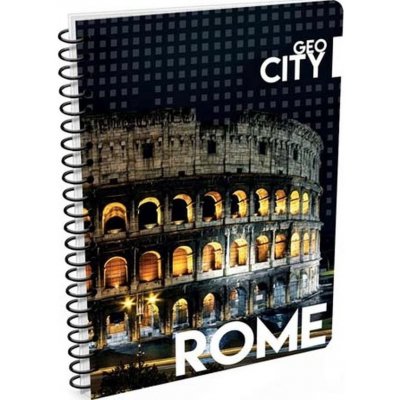 Karton P+P Twin wire blok A6 Soft GEO CITY Rome