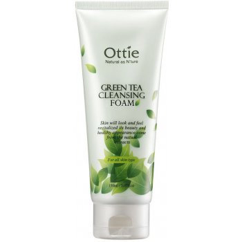 Ottie Korea Green Tea čistící pleťová pěna se zeleným čajem pro smíšenou a mastnou pleť 150 ml