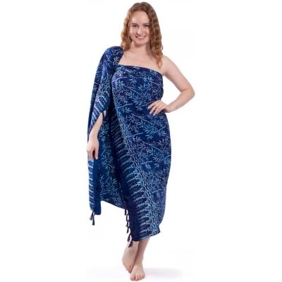 Sarong BALI BATIK tyrkysovo-modrý