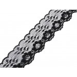 Výprodej - Silonová krajka šíře 36 mm - černá, 25m Varianta: 6 černá, Balení: 25.2 m – Zboží Mobilmania