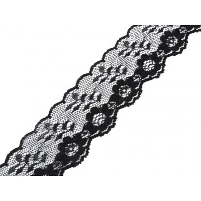 Výprodej - Silonová krajka šíře 36 mm - černá, 25m Varianta: 6 černá, Balení: 25.2 m – Zboží Mobilmania