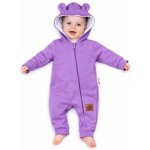 Baby Nellys Kojenecký teplákový overal s kapucí Teddy fialový – Hledejceny.cz