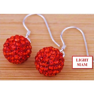 Blingstar Shamballa visací Light Siam Red E476 – Zboží Mobilmania