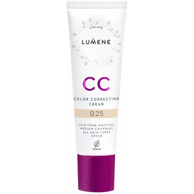 Lumene CC Color Correcting Cream CC krém pro jednotný tón pleti SPF20 0.25 Neutral 30 ml – Zboží Dáma
