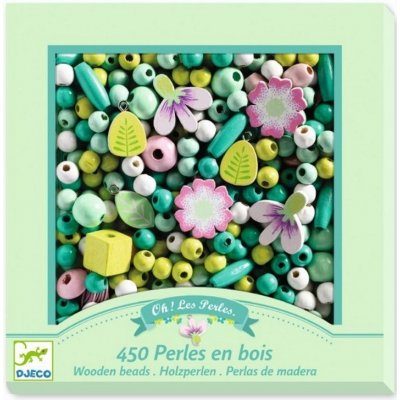 DJECO Dřevěné korálky - Pastelové květiny – Zboží Mobilmania