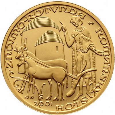 ČNB Zlatá mince 2000 Kč Rotunda Ve Znojmě Románský Sloh 2001 6,22 g – Zboží Dáma