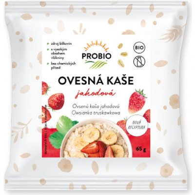 PROBIO Ovesná kaše jahodová BIO 65 g – Zbozi.Blesk.cz