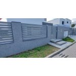 Gelend Hliníkový plot ALULINE Rozměr délka: 500 až 1000mm, výška pole (mm): do 800 mm, Povrchové úpravy: KOMAXIT RAL 7016 struktura – Hledejceny.cz