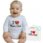 NEW BABY Body s potiskem New Baby I Love Mum and Dad – Sleviste.cz