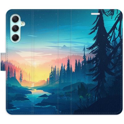 Pouzdro iSaprio Flip s kapsičkami na karty - Magical Landscape Samsung Galaxy A34 5G