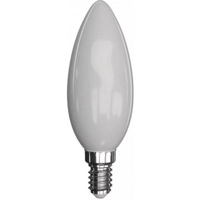 Emos LED žárovka Filament Candle 4,2W závit E14 matná teplá bílá – Sleviste.cz
