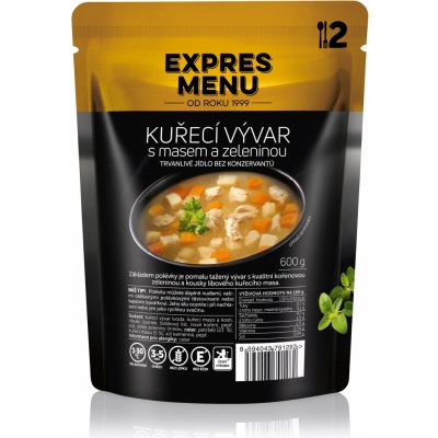 EXPRES MENU Kuřecí vývar s masem a se zeleninou 600 g