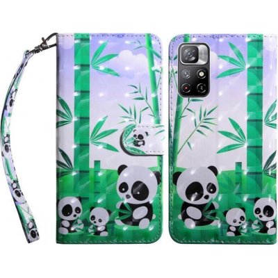 Printy peněženkové pouzdro na mobil Xiaomi Poco M4 Pro 5G/Redmi Note 11S 5G - pandy u bambusu – Zboží Živě