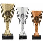 Pohár kalich s emblémem Stříbrný kovový štítek 18 cm – Zbozi.Blesk.cz