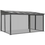 Garden Point Tarragona s moskytiérou Hliníkový přístřešek na terasu 3 x 6 m antracitový – Zboží Mobilmania