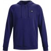 Pánská mikina Under Armour Men's UA Rival Fleece 1 Zip Hoodie sonar blue/onyx white