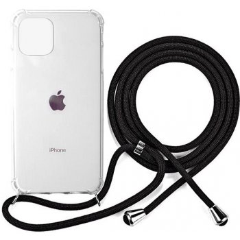 Pouzdro Bomba Zadní transparentní obal s černou šňůrkou Neck Strap iPhone Model: iPhone 13 Mini P340_IPHONE_13MINI