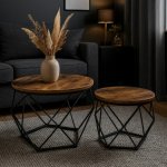 Vasagle LET040B01V1 VERA 50 x 40 cm/40 x 36 cm hnědá / černá – Zboží Dáma