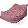 Sedací vak a pytel Sablio sedací vak Lounge růžové pletení 120 x 100 x 80 cm