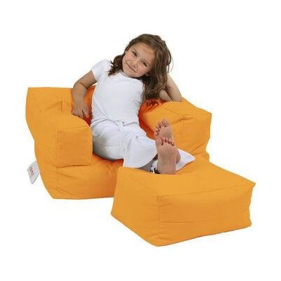 Atelier del Sofa Garden Bean Bag Kids Single Seat Pouffe oranžová